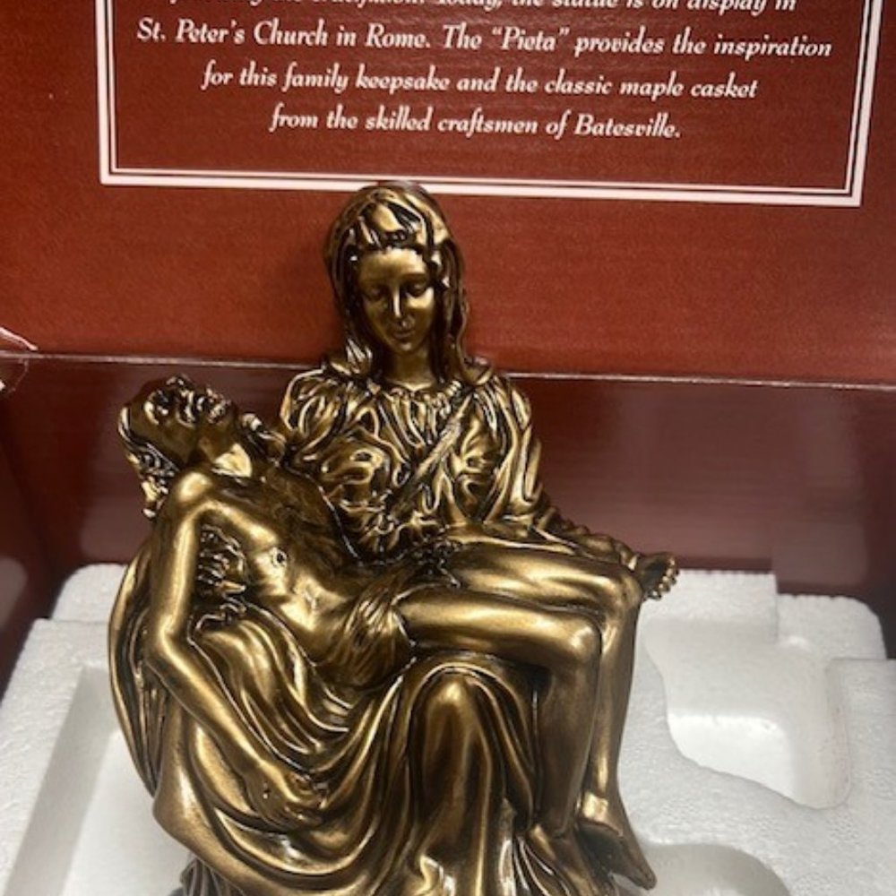 Pieta Maple inspired by Michelangelo, Catholic Mother mary
